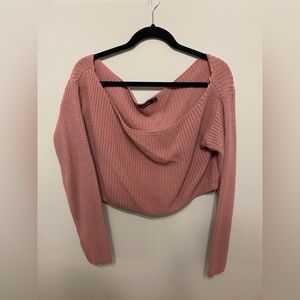 Knit off the shoulder sweater